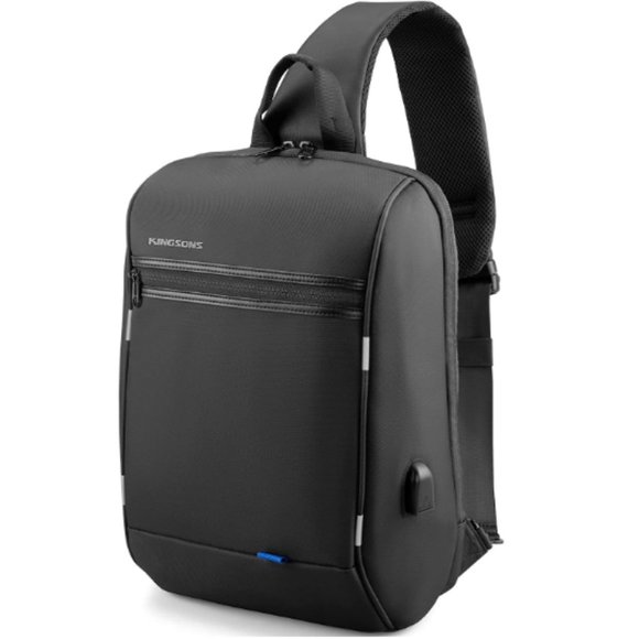 Bags Mens Sling Laptop Backpack With Usb Charging Port And Rfid Safe